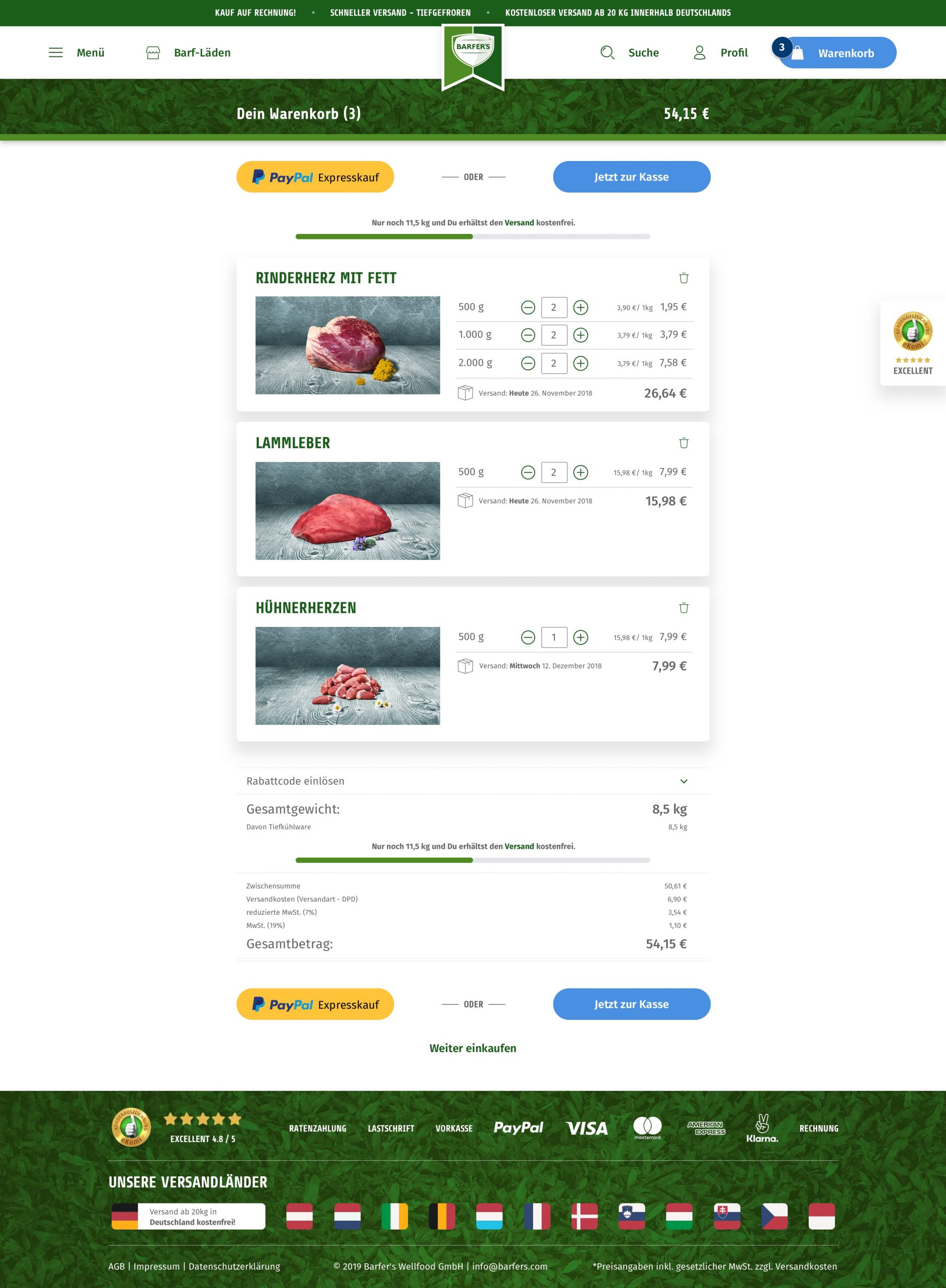Barfer’s eCommerce