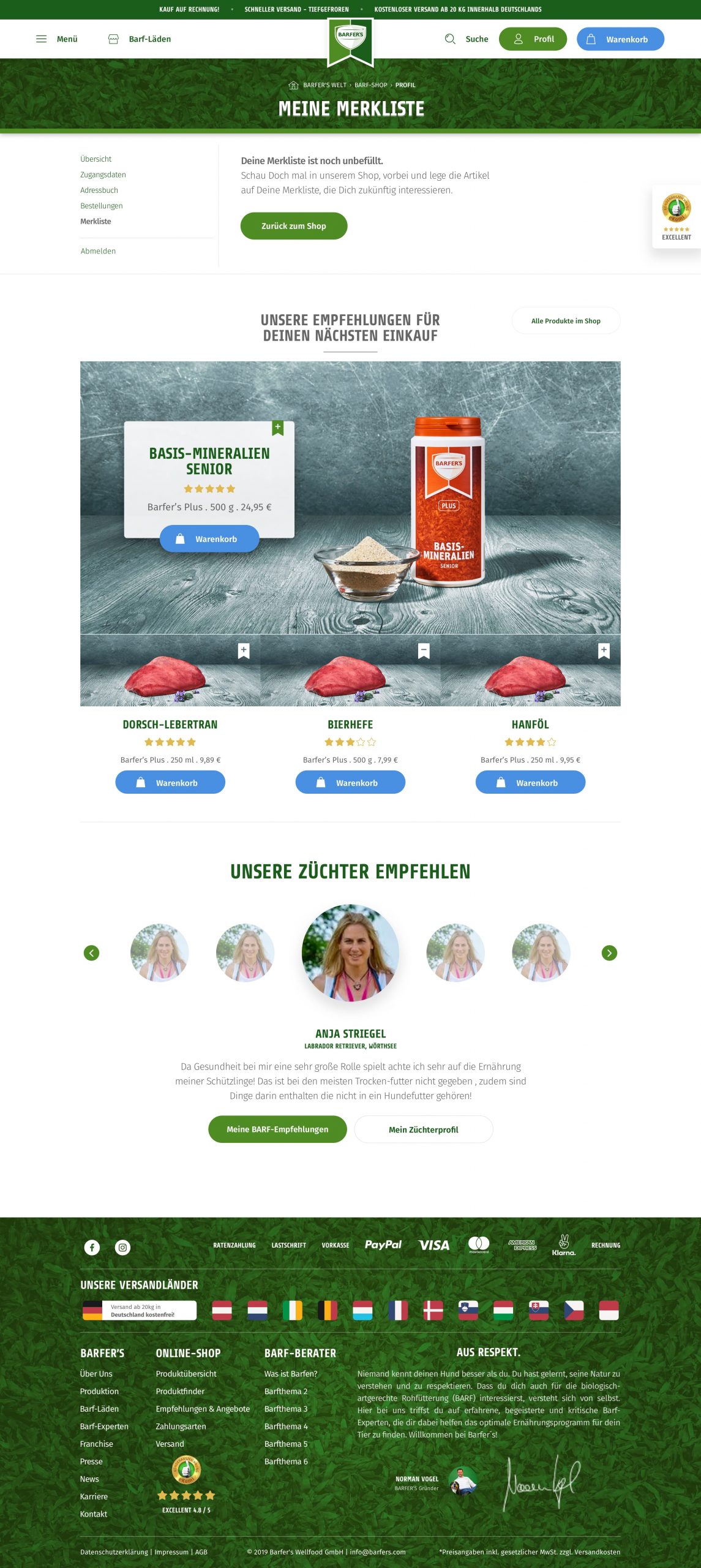 Barfer’s eCommerce